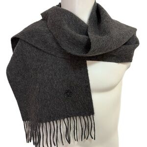 Jeffrey Banks Charcoal 100% Wool Scarf